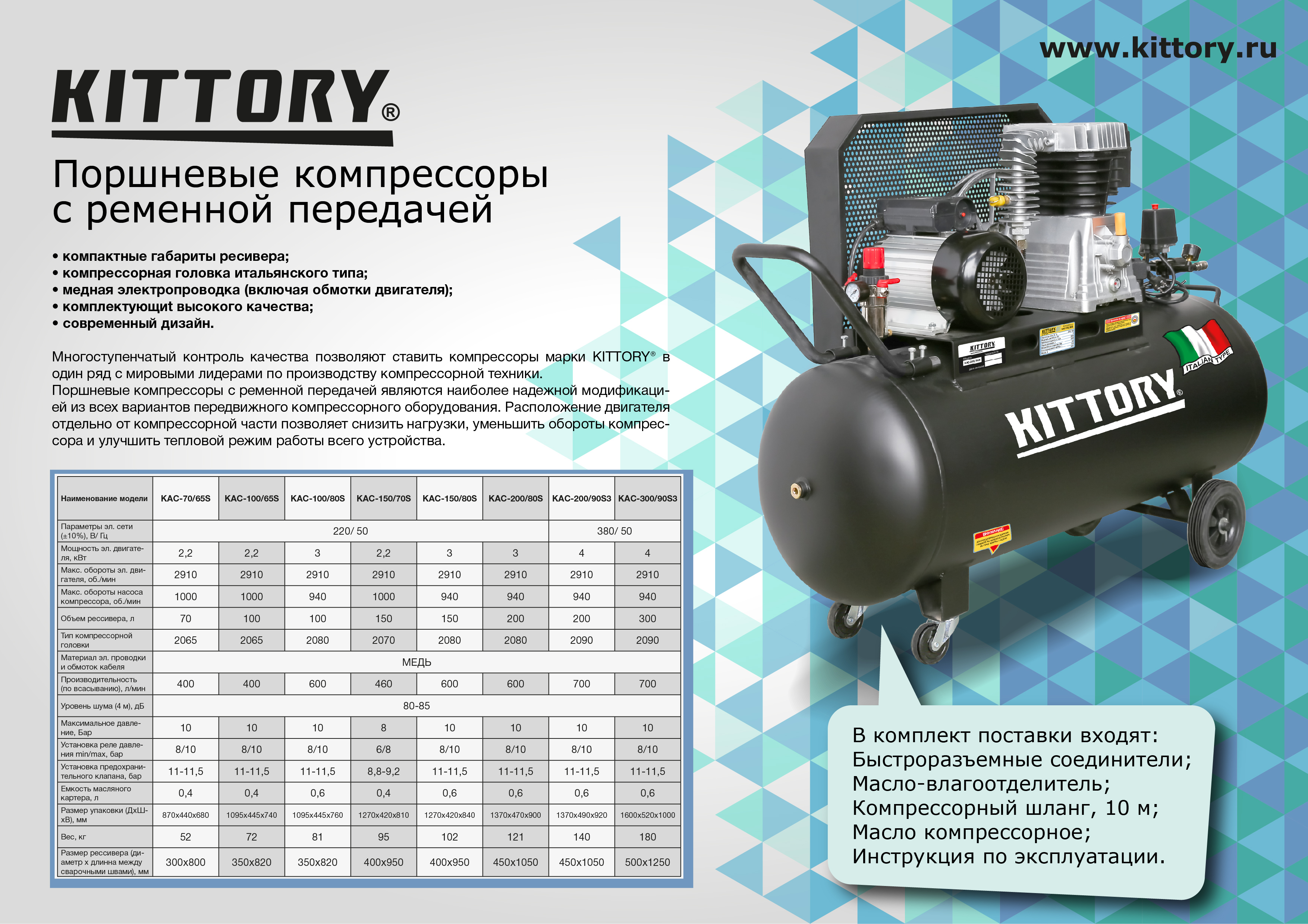 Листовка «Компрессоры с ременной передачей»